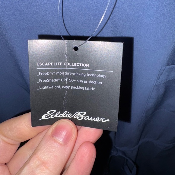 NWT Eddie Bauer Blue Casual Dress - Picture 3 of 3